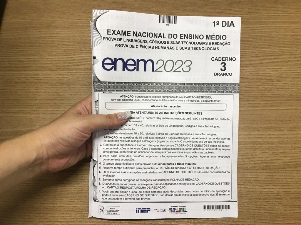 Segundo dia de prova do Enem 2023 acontece neste domingo (12