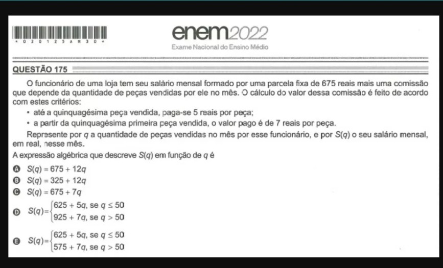 questão Enem