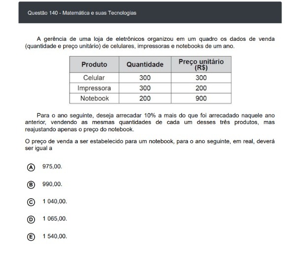 QUESTÃO 140