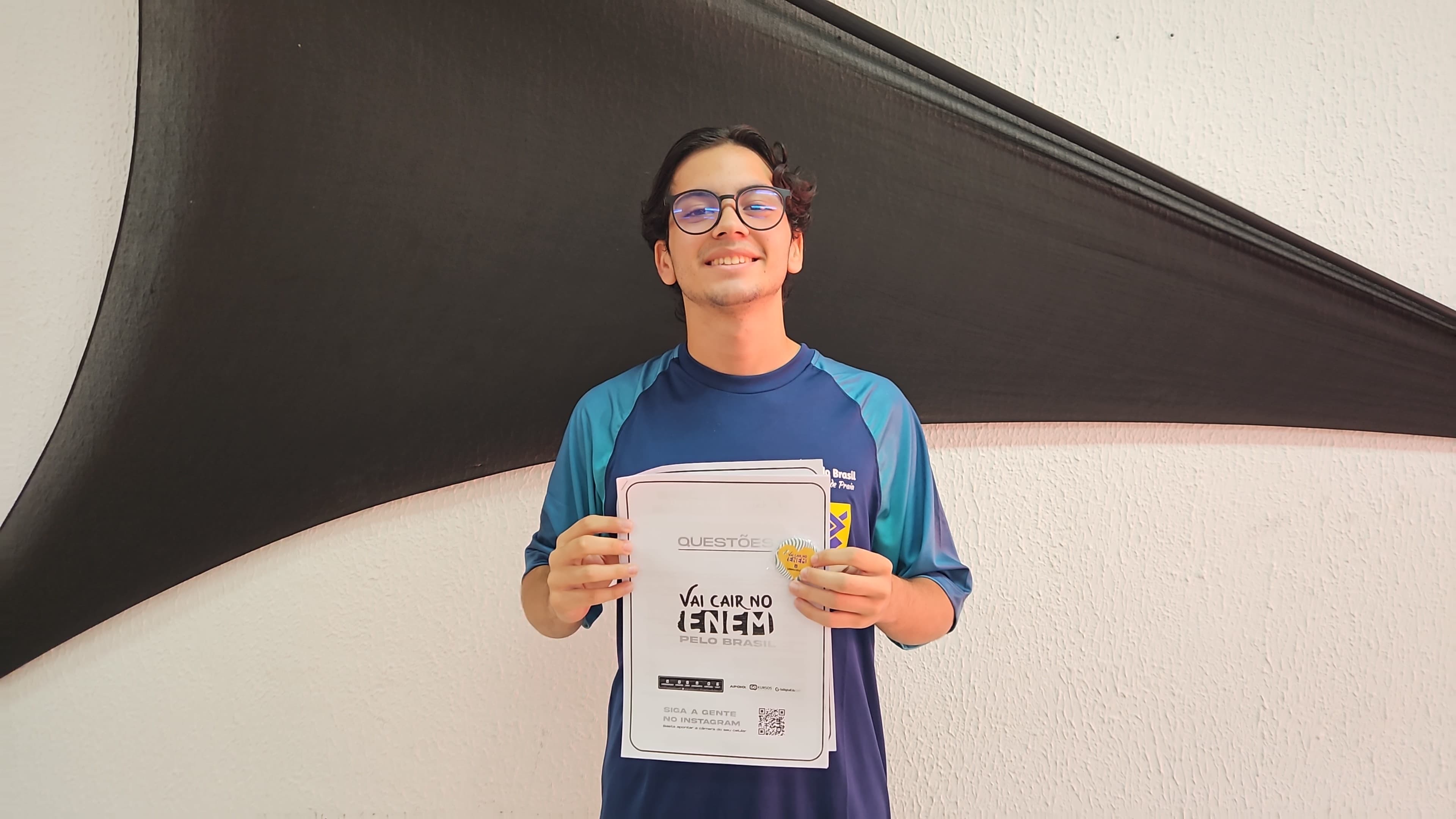 Aylthon Gabriel esteve presente no primeiro aulão do Vai Cair No Enem pelo Brasil - Foto: LeiaJá/Ruan Reis