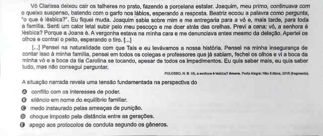 Questão do Enem de 2018